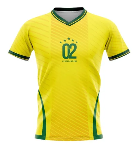 Camisa Brasil Masculina Futebol Retrô Seleção Copa 2002 R9